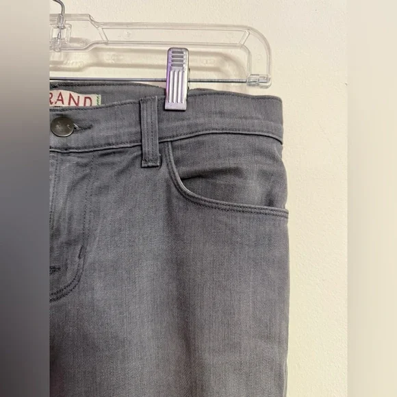 J BRAND Womens sz 26 Gray GOTHAM Long Zipper Ankle Slim Fit Skinny Jeans - Picture 2 of 7